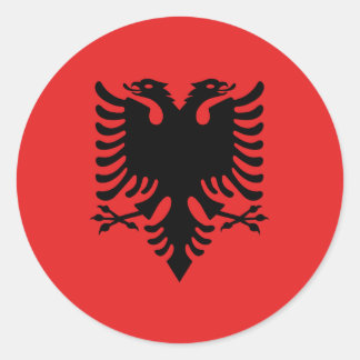 Albanese vlag ronde sticker