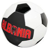 Albanese Vlag Schattig Patriottisch Voetbal (Drie kwart)