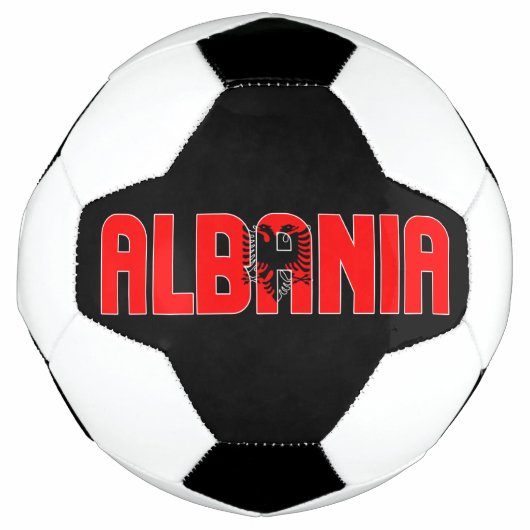 Albanese Vlag Schattig Patriottisch Voetbal (Voorkant)