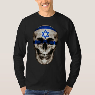 Albanese Vlag Schedel Israëlische Roots Trots Patr T-shirt