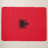 Albanese vlag sherpa deken (Voorkant (horizontaal))