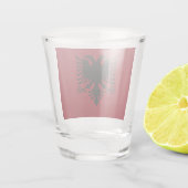Albanese vlag shot glas (Achterkant)