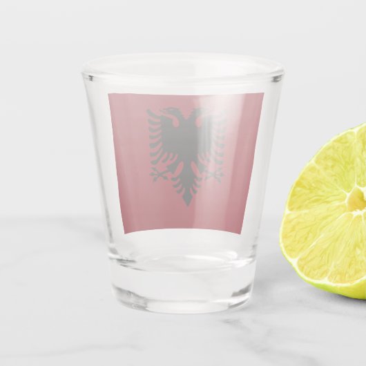 Albanese vlag shot glas (Achterkant)