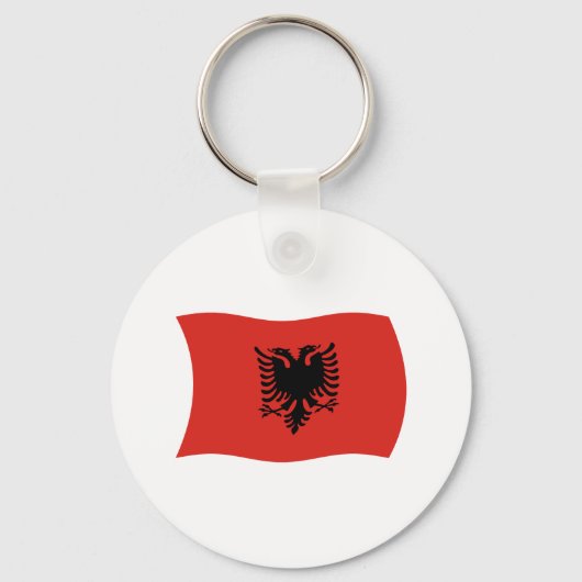 Albanese Vlag Sleutelhanger (Voorkant)