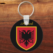 Albanese vlag sleutelhanger (Voorkant)