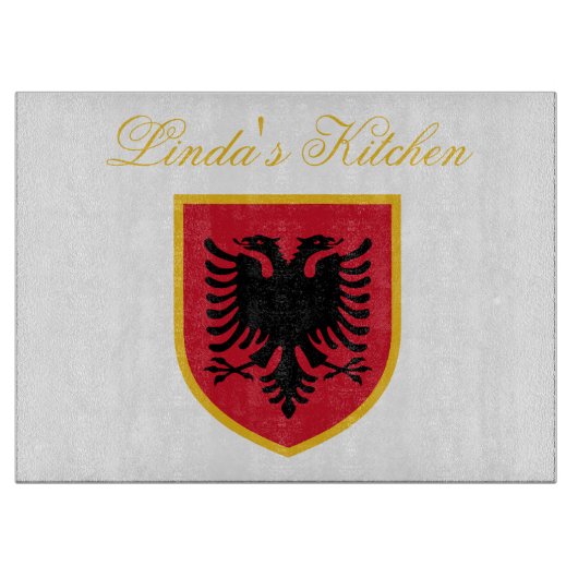 Albanese vlag snijplank (Voorkant)