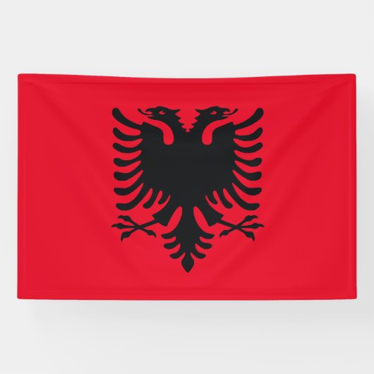 Albanese vlag spandoek (Horizontaal)