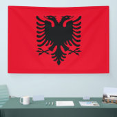 Albanese vlag spandoek (Beurs)