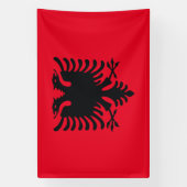 Albanese vlag spandoek (Verticaal)