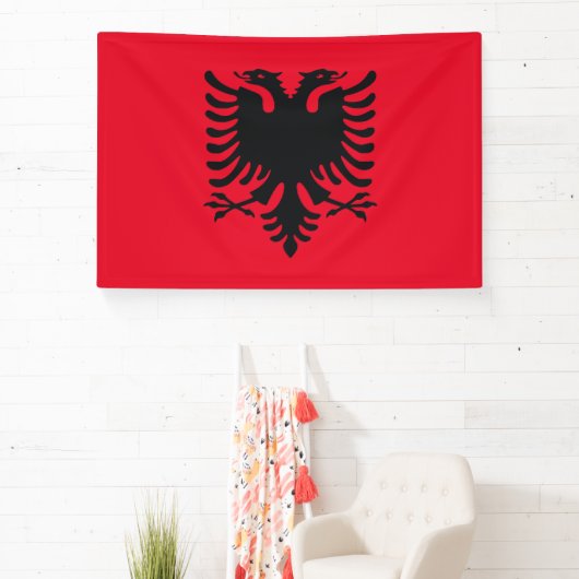Albanese vlag spandoek (Insitu)