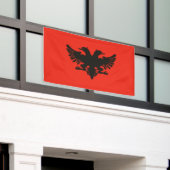Albanese vlag spandoek (Buitenkant Gebouw)