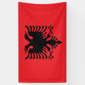 Albanese vlag spandoek (Verticaal)