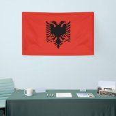 Albanese vlag spandoek (Beurs)