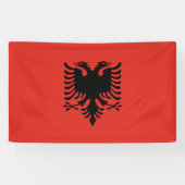 Albanese vlag spandoek (Horizontaal)