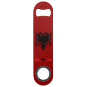 Albanese vlag speed flessenopener (Achterkant)