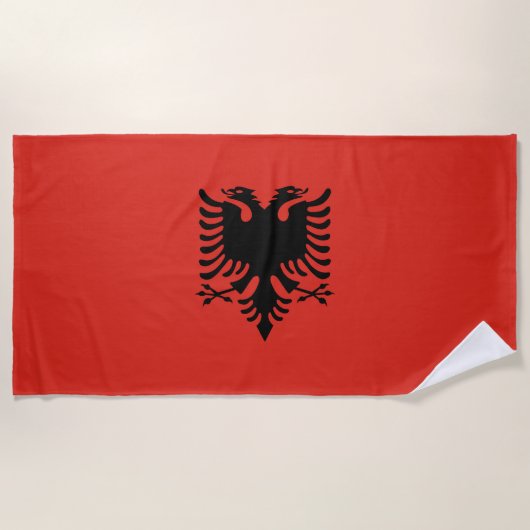 Albanese vlag strandlaken (Voorkant)