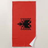 Albanese vlag strandlaken (Voorkant)
