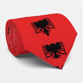 Albanese vlag stropdas (Opgerold)