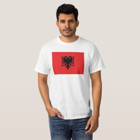 Albanese vlag t-shirt (Voorkant volledig)