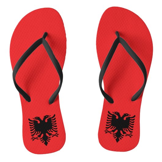 Albanese vlag teenslippers (Voetbed)