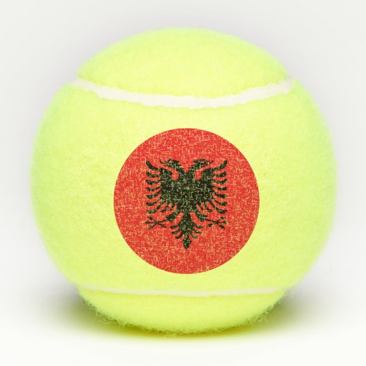 Albanese vlag tennisballen (Achterkant)