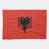 Albanese vlag theedoek (Horizontaal)