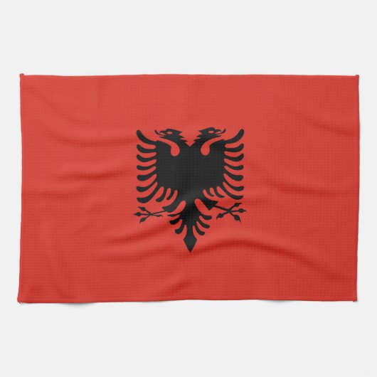 Albanese vlag theedoek (Horizontaal)