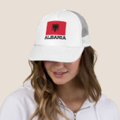 Albanese vlag trucker pet (In situ)