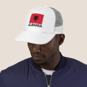 Albanese vlag trucker pet (In situ)