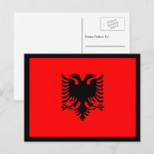 Albanese vlag, vlag van Albanië Briefkaart (Voorkant / Achterkant)