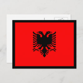 Albanese vlag, vlag van Albanië Briefkaart