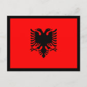 Albanese vlag, vlag van Albanië Briefkaart (Voorkant)