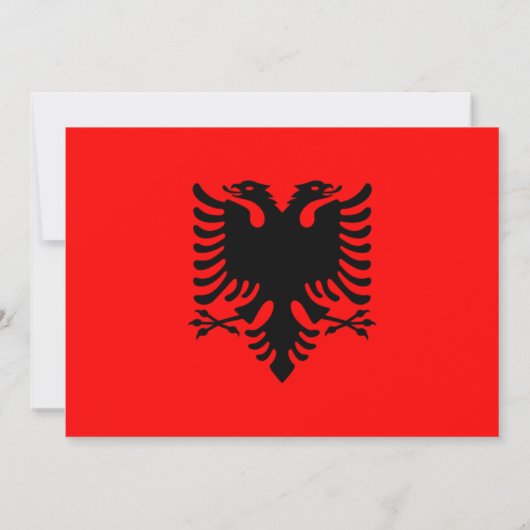 Albanese Vlag, Vlag van Albanië Huwelijk Kaart (Achterkant)