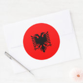 Albanese vlag, vlag van Albanië Ronde Sticker (Envelop)