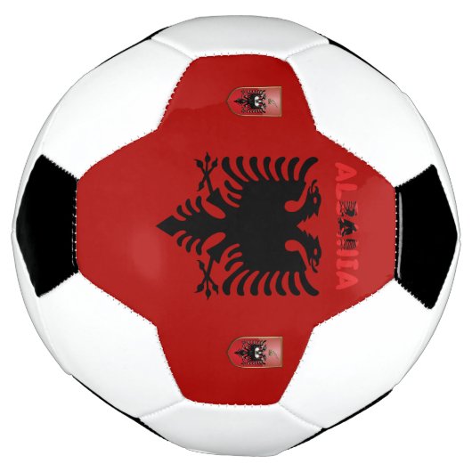 Albanese vlag voetbal (Gedraaid)