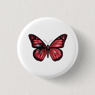Albanese vlag voor een monarque vlinder ronde button 3,2 cm