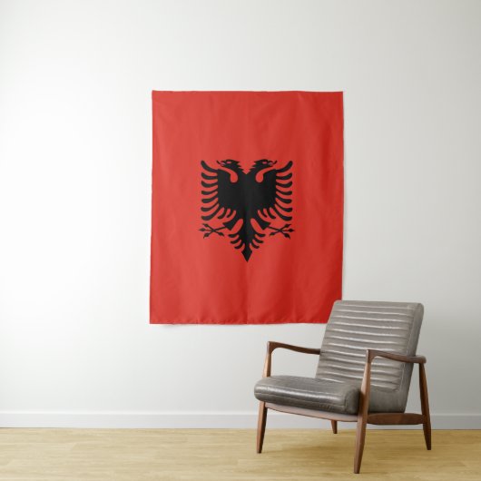 Albanese vlag wandkleed (In situ)