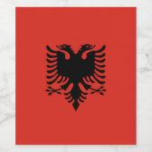 Albanese vlag wijn etiket (Enkel label)