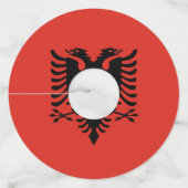 Albanese vlag wijnglaslabel (Achterkant)