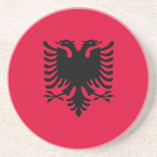 Albanese vlag zandsteen onderzetter (Voorkant)
