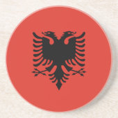 Albanese vlag zandsteen onderzetter (Voorkant)