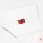 Albanese Vlagsticker Ronde Sticker (Envelop)