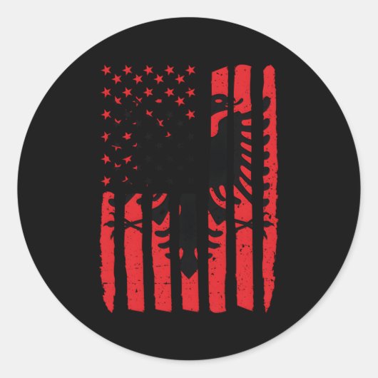 Albanese VS vlag Kosovo Albanezen Ronde Sticker (Voorkant)