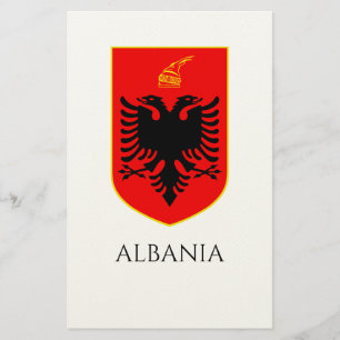Albanese Wapen Nationaal Erfgoed Kunst Briefpapier