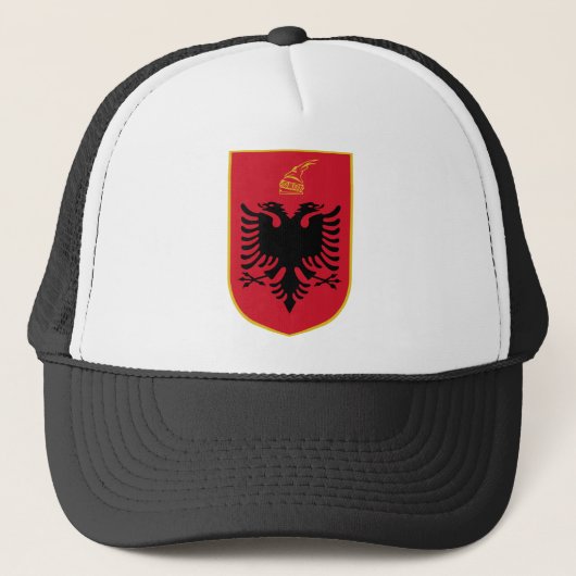 Albanese wapenmunt trucker pet (Voorkant)