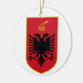 Albanese wapenschild keramisch ornament (Links)