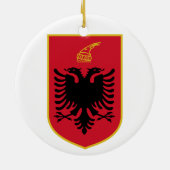 Albanese wapenschild keramisch ornament (Achterkant)
