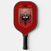 Albanese wapenschild pickleball paddle (Achterkant)