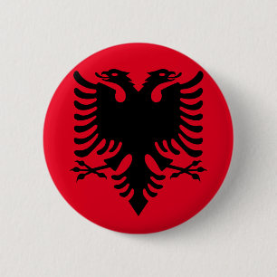 Albanese wapenstilstand ronde button 5,7 cm