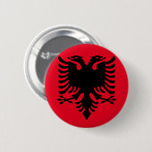 Albanese wapenstilstand ronde button 5,7 cm (Voorkant /achterkant)